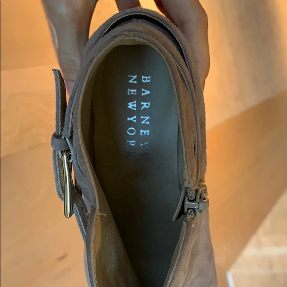 Fawn suede Barneys New York ankle boots - Picture 3 of 4